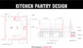 draft kitchen pantry cupboard drawing in autocad