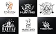 do outdoor hunting fishing adventure camping mountain and deer logo