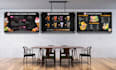 design static tv screen menu and digital menu board