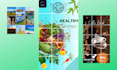 design aesthetic instagram puzzle grid, feed post