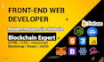 do blockchain solana smart contracts, nft marketplace nft website and web3 dapps