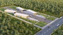 render 3d architectural landscape design, town, site plan model masterplan