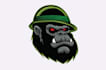 design high quality gorilla head logo in high definition