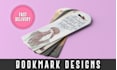 do custom bookmarks and rack card designs