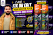 edit your flyer, brochure, and advertising post within 24hrs