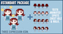 make sprites and pixel character for your dialog game