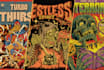 make illustration in distressed retro and comic art style