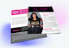design a high impact media kit, one sheet, or speaker sheet