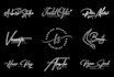 design scripted, handwritten and signature logo or autograph
