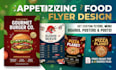 restaurant food flyer, poster, and digital menu