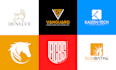 design logo, business card, and stationery items