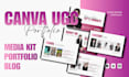 create a professional ugc creator portfolio as a canva website design media kit
