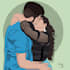 draw a faceless minimalist portrait