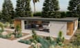 create 3d render for landscape design, backyard, garden, patio, pool in 24 hours