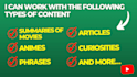 be your youtube scriptwriter in english and spanish