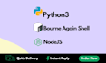 do python projects, nodejs, scripts, build bots, web crawlers, django