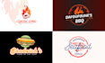 design premium cafe, coffee shop, restaurant logo design and branding kit