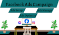 be your facebook ads campaign manager, run fb ads campaign