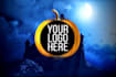 create 2 horror halloween logo animation intro
