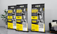 design outstanding roll up banner, retractable banner, pull up or roller banner