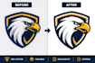 edit, retrace, revamp, refine or convert logo to vector precisely