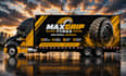 vehicle wrap, van wrap, food truck, truck decals with 3d mockup