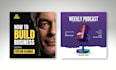 design podcast cover art logo professionally