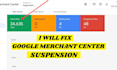 fix google merchant center suspension