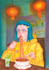 retratos semi realistas a gouache