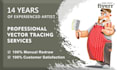 do vector tracing graphic design from any image or drawing