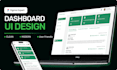 design a modern saas dashboard UI UX in figma