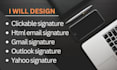 create professional clickable html email signature