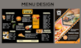 design a modern attractive restaurant menu