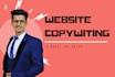 do website copywriting and write SEO optimized website content