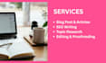 provide seo blog writing and article writing services