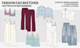 create professional fashion cad sketches and vector flats
