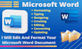 format, design, create, and edit microsoft word document