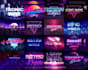 make futuristic logo design synthwave 80s retro style