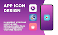 modern app icon logo design for ios and android, website icon, mobile app