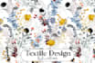 design seamless textile patterns for fabric, wallpaper, and packaging