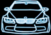 do a neon drawing of your car