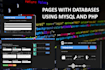 make custom websites with HTML CSS PHP and mysql