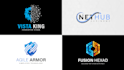 design a modern tech for finance, consulting, and trading logo