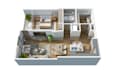 make 3d floor plan apartment and realistic rendering