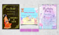 create awesome invitation card, menu, flyer, instagram post