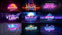 create miami vice 80s retro synthwave neon logo designs