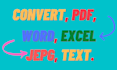 convert pdf word excel document into jepg