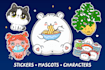 create custom kawaii character, mascot or sticker set
