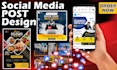 do creative impressive social media post, banner, ads design