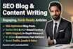 do SEO content writing for websites, blogs and articles